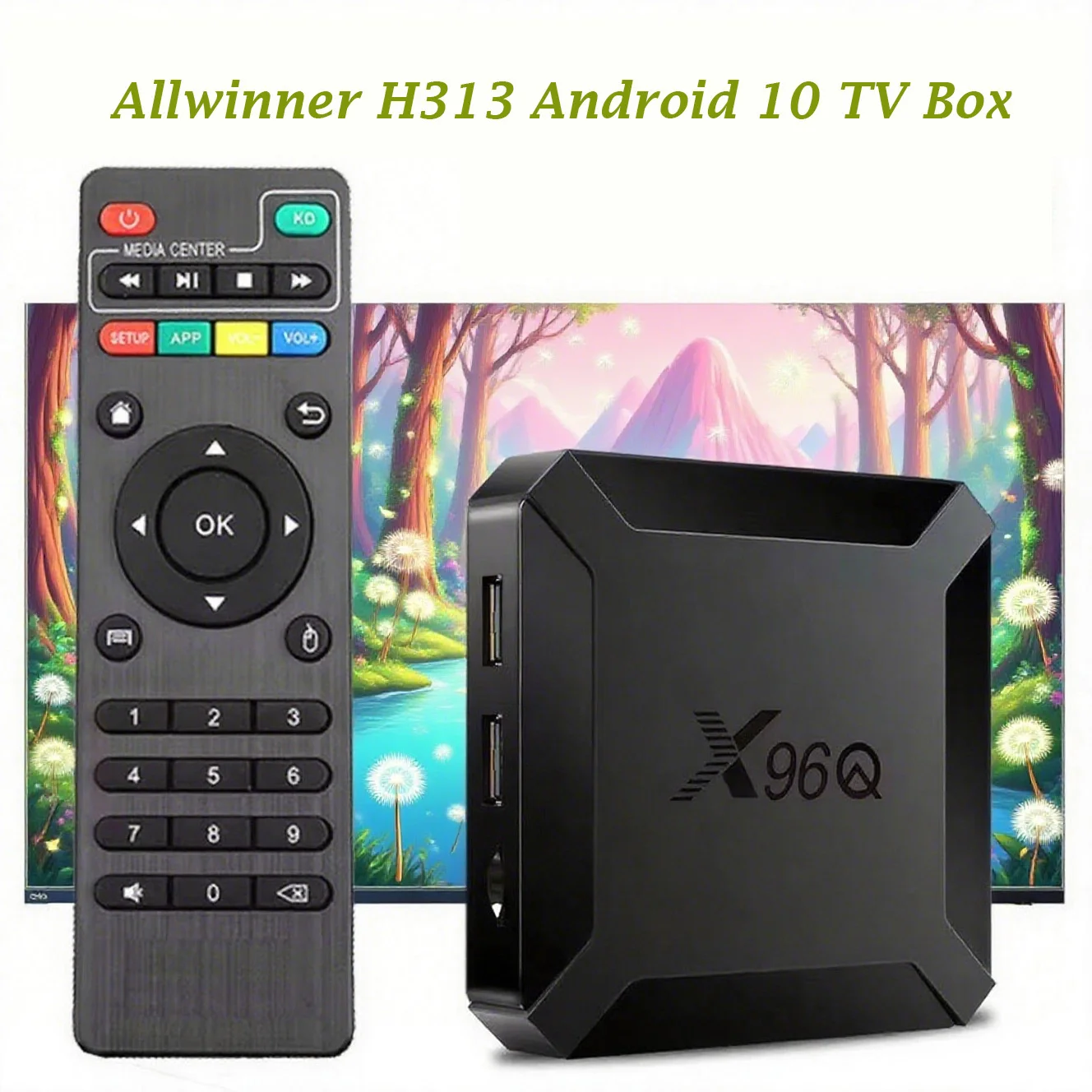 

ТВ-приставка X96Q Android 10.0 Smart TV BOX Allwinner H313 Quad Core TVBOX 2GB 16GB 4K 2.4G Wi-Fi, быстрая работа