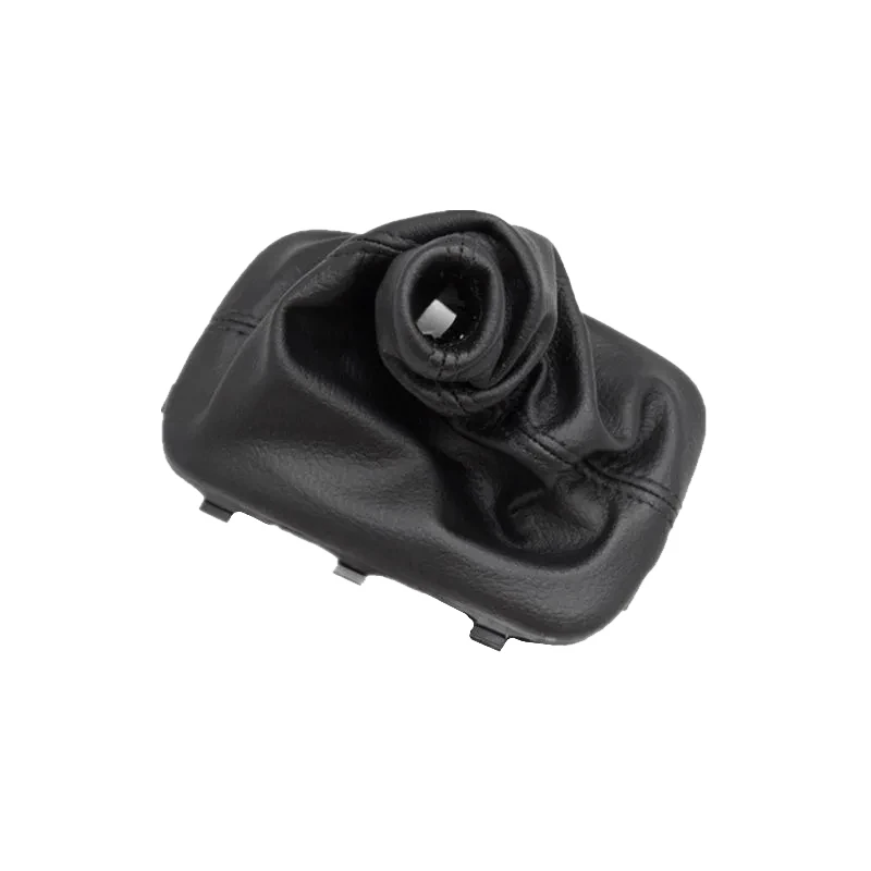 #06E Car Leather Gear Shift Knob Cover,Car Automatic AT Leather Gear Shift Knob Dust-Boot Cover for KIA (Black)