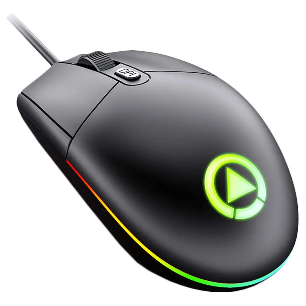 

Ergonomic Non-Slip Dpi Adjustable Shiny Wired Gaming Mouse with Luminous Belt for Gamer and Office Use Mouse Computer Mice