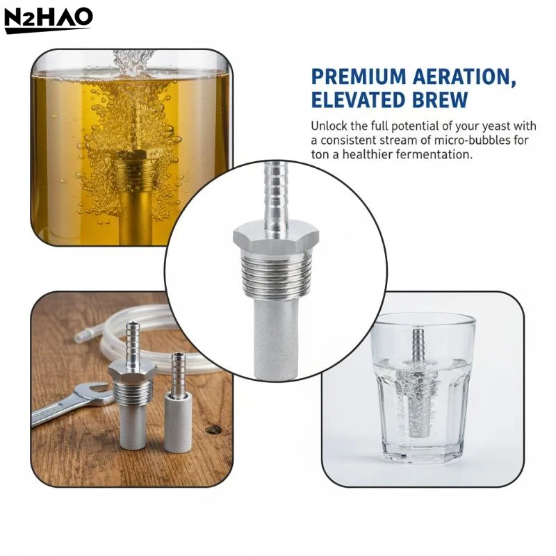 Stainless Silver Homebrew Oxygenation Diffusion Stone SS316L Steel Carbonation Aeration For Beer Wine Tool Bar 1/2