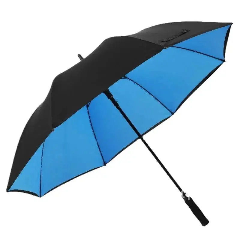 185CM Large Golf Umbrella Male Manual Long Handle Resistant UV Protection Parasol Shade Travel Beach Umbrella Windproof Strong