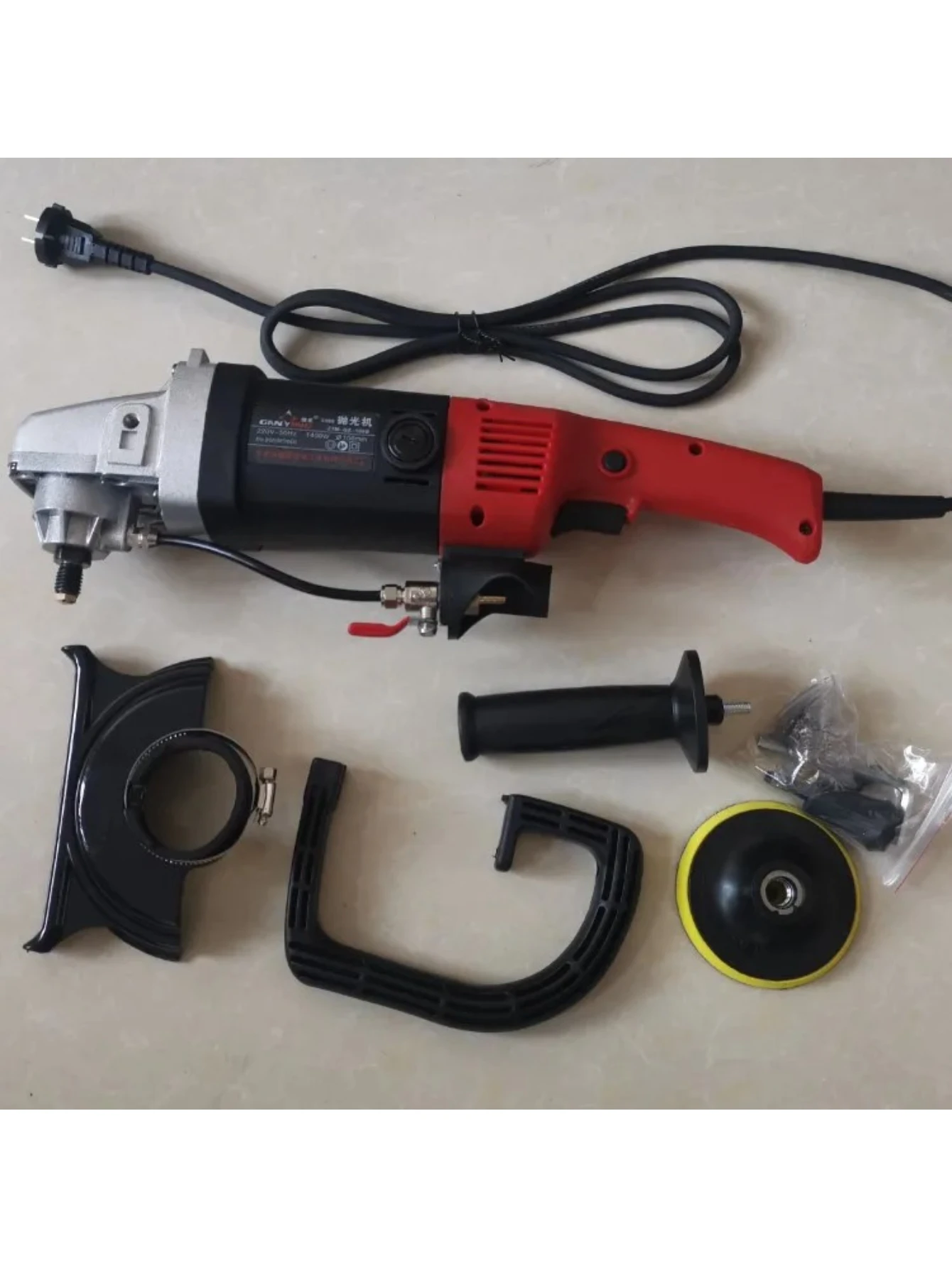 Variable Speed Water Mill for Marble Granite Finish Polishing 1580W Electric Wet Stone Polisher Grinder Sander Buffing Machine