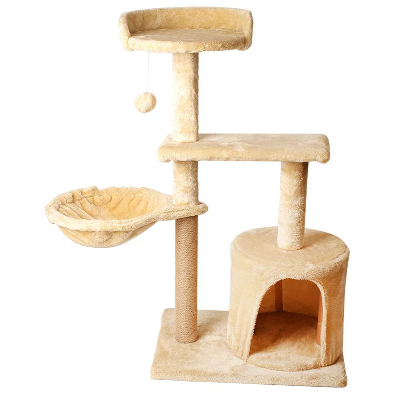 Cat climbing frame small integrated scratching column scratching board toy jumping platform sisal