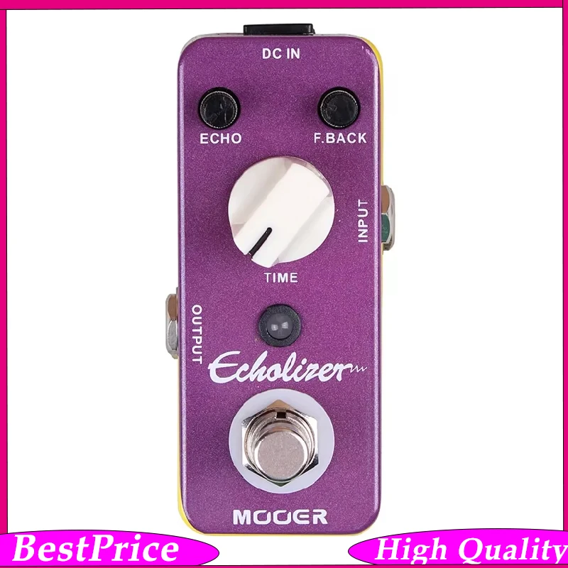 MOOER Echolizer Guitar Effects Pedal - True Bypass Metal Shell Micro Delay Pedal with 25ms-600ms Delay Time Guitar  Accessories