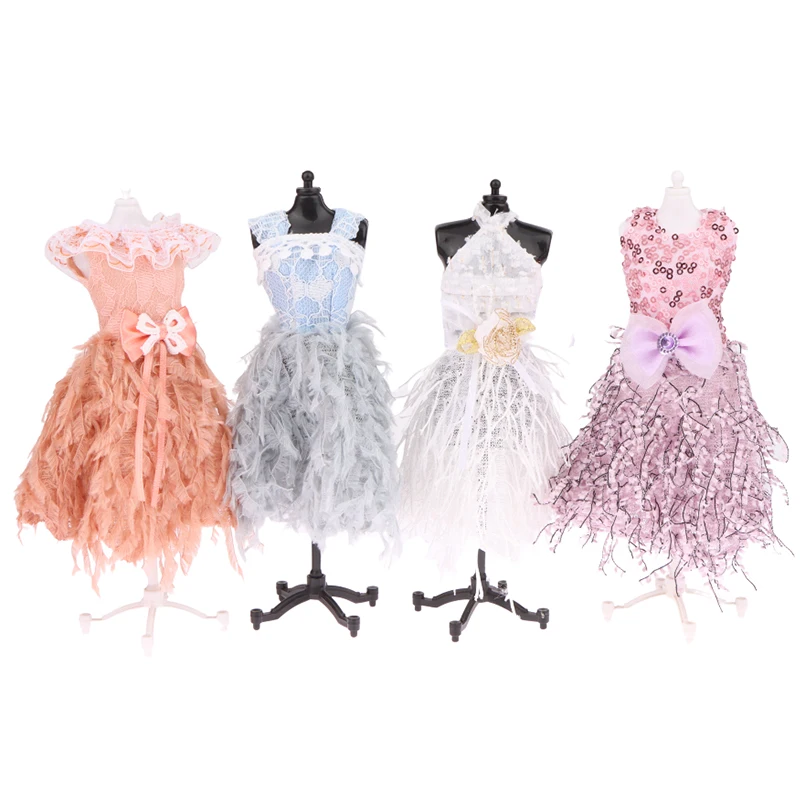 1Pc Doll Clothes For 30CM Doll Clothes Evening Gown Trailing Skirt Wedding Dress Princess Dress Dollhouse Decor Accessories