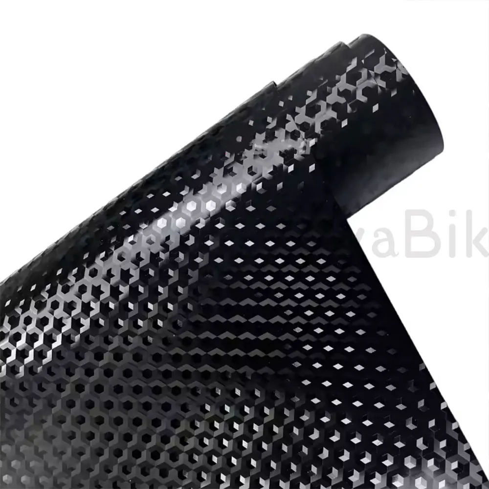 

PET diamond texture Forged Carbon Fiber Car Sticker Anti Scratch Film Cover Air Release Self-Adhesive Vinyl Motorcycle Wrap Foil