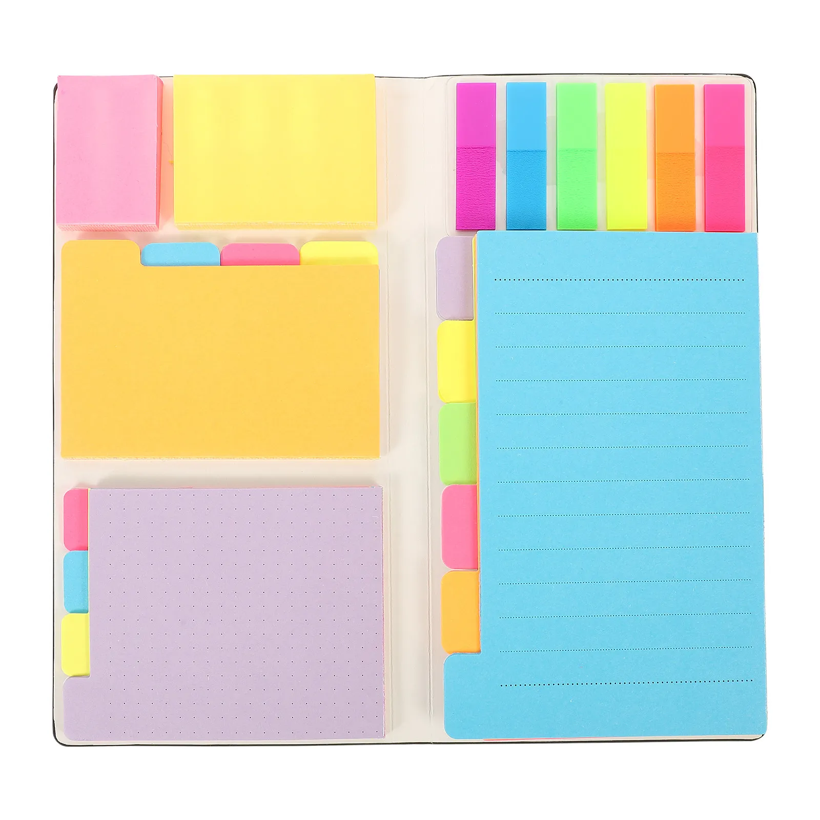 Picture 5: Colorful Portable Memo Pad Self-Adhesive Pads for Books Reports Hardcover Notebooks Smooth Writing Pocket