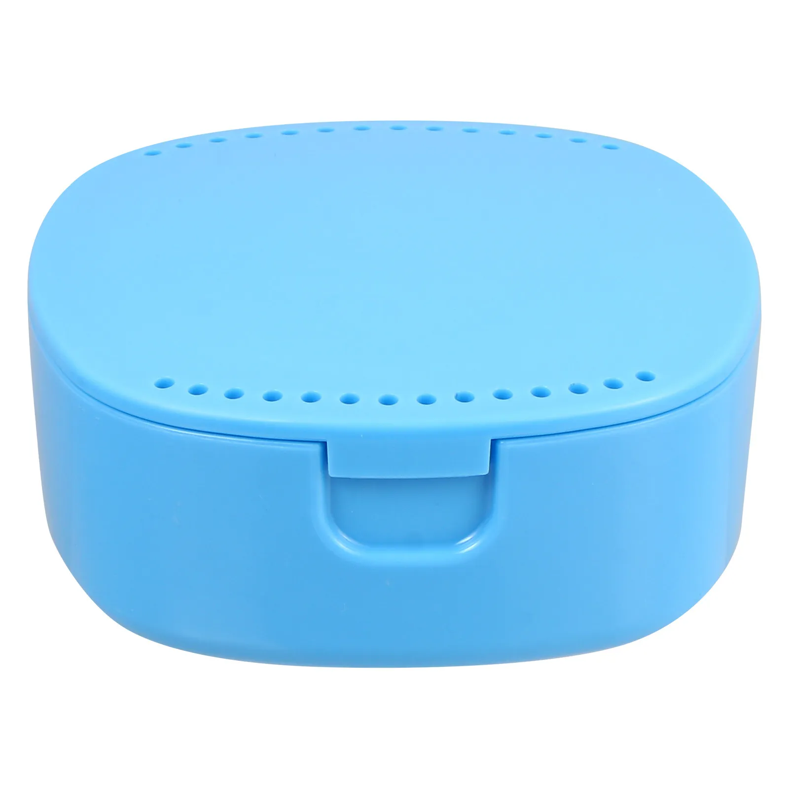 Denture Retainer Case with Hd Mirror Breathable Design Prevents Cracking Odor Buildup for Aligners Braces Dental Appliances