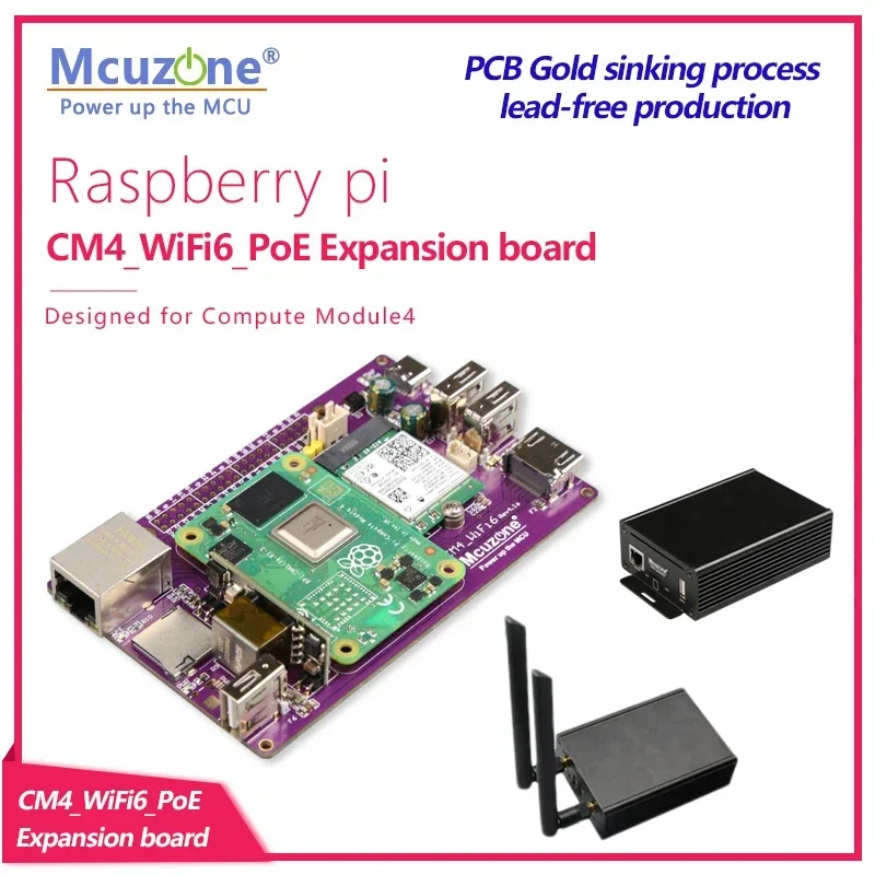 CM4_wifi6_PoE expansion board PCIE M.2 intel AX200 AX210 bluetooth HDMI CSI1 USB-C 4G Wi-Fi6E case router