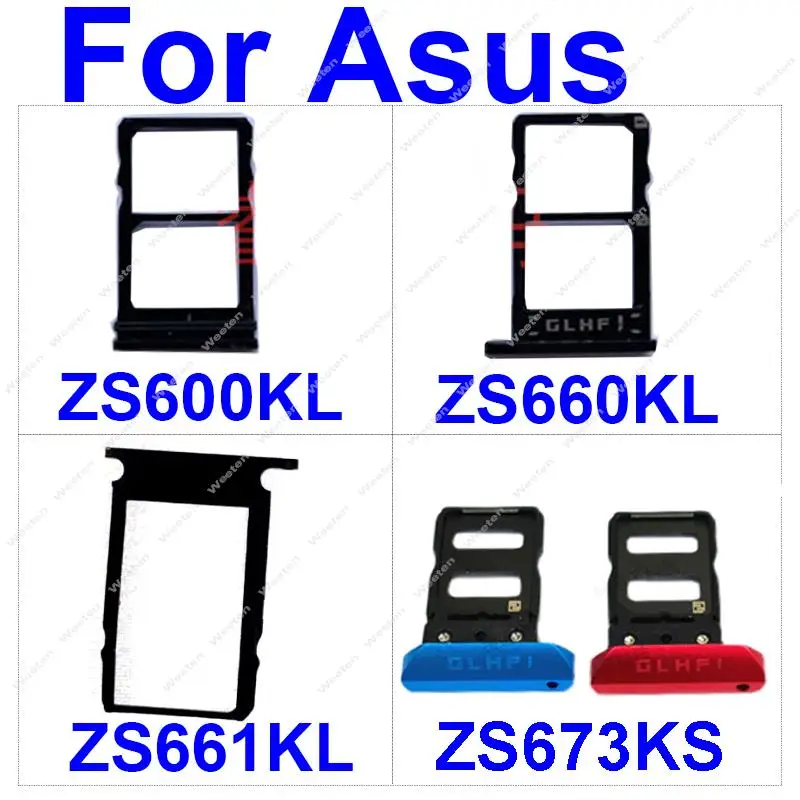 Sim Card Tray For Asus ROG Phone ZS600KL ROG II 2 ZS660KL ROG 3