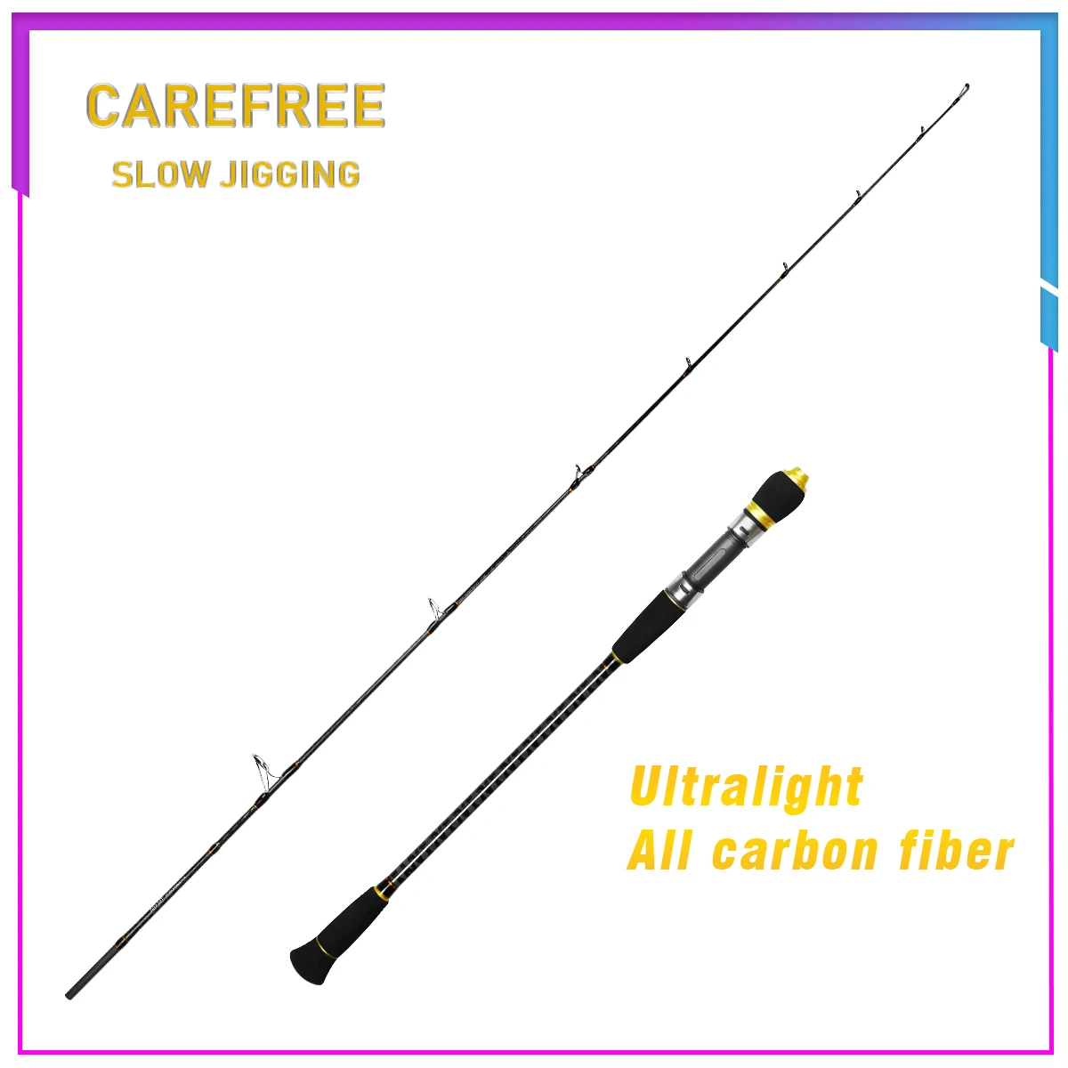 1.68M/1.83M【100-350g/10-40lb】Carbon fiber ultralight fishing Rod surf Rod Shore throw light jump fishing Rod Slow Jigging Rod