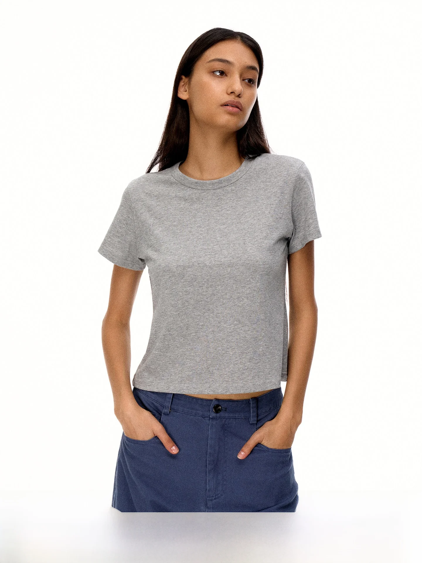 

Женская футболка Firstfloor Vintage Basic Tee-color Precision Spun: дышащая, свободного кроя, удобная для повседневной носки, с коротким рукавом