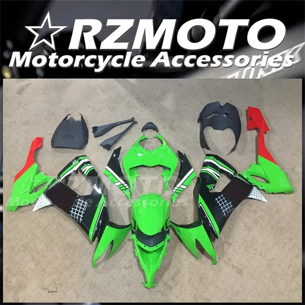 4Gifts New ABS Full Fairings Kit Fit For KAWASAKI ZX-10R ZX10R 2008 2009 2010 08 09 10 Bodywork Set Custom Red Green