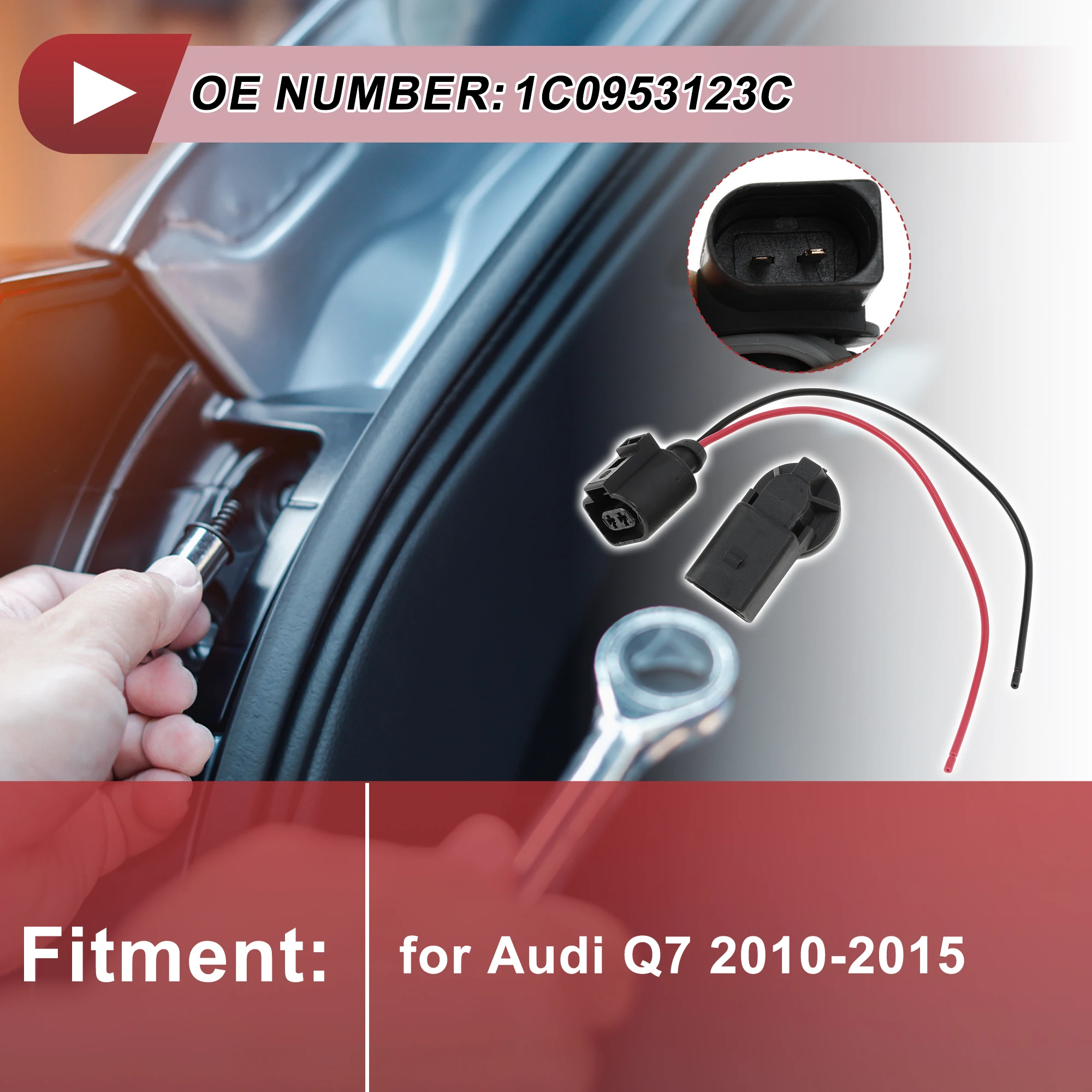 

UXCELL 1 Set Front Turn Signal Light Socket Wiring for Audi Q7 2010-2015 No.1C0953123C