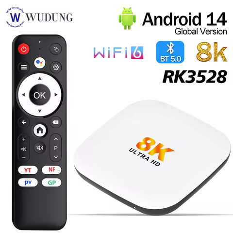 H96MAX M2 Plus Smart Android TV Box RK3528 8K Ultra HD Smart Set Top Box BT5.4 100M Wifi6 Voice Remote Media Player 2+16G 4G 32G