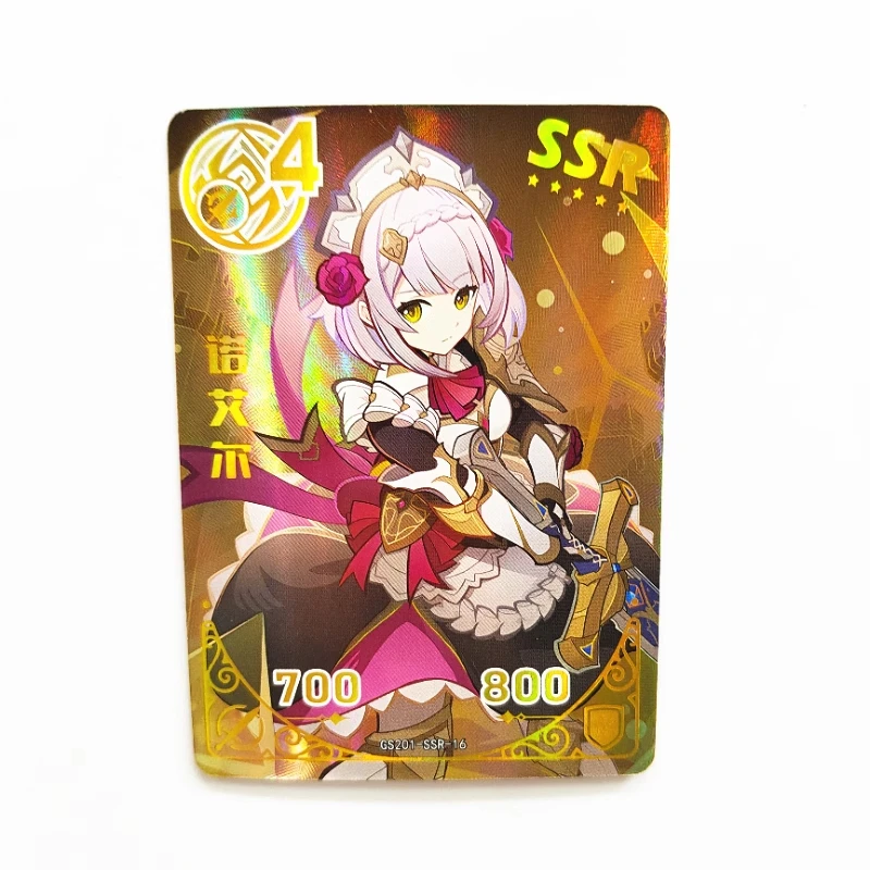 Goddess Story Genshin Impact Kamisato Ayaka Barbara Gunnhildr Anime Character Collection Flash Card Cartoon Toy Christmas Gift