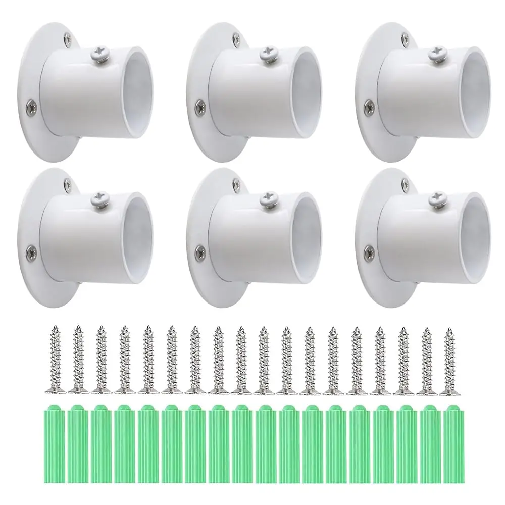 

Closet Rod Bracket 6 Pa Heavy Duty Closet Rod Holders With Screws,Stainl Steel Closet Rod End Support Bracket For Wardrobe Ain