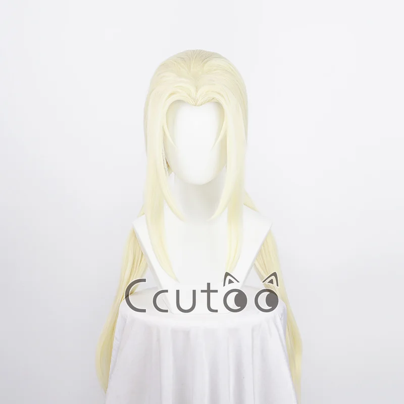 New Tsunade Wigs Anime Blonde Long Styled Synthetic Hair Cosplay Costume Wigs + Wig Cap