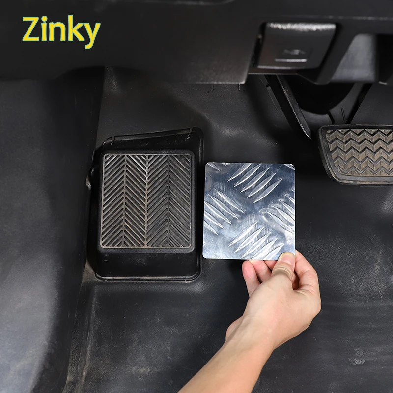 

Aluminum Alloy Left Foot Rest Pedal Gasket Decoration Trim Decal For Toyota FJ Cruiser 2007-2021 Car Interior Accessories