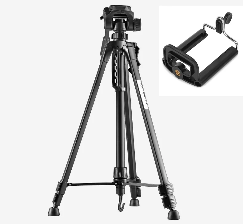 

Photo Tripod stand for Camera Camcorder WF-3520 Black tripod tripe extensor para foto with handle head Bag Phone Holder