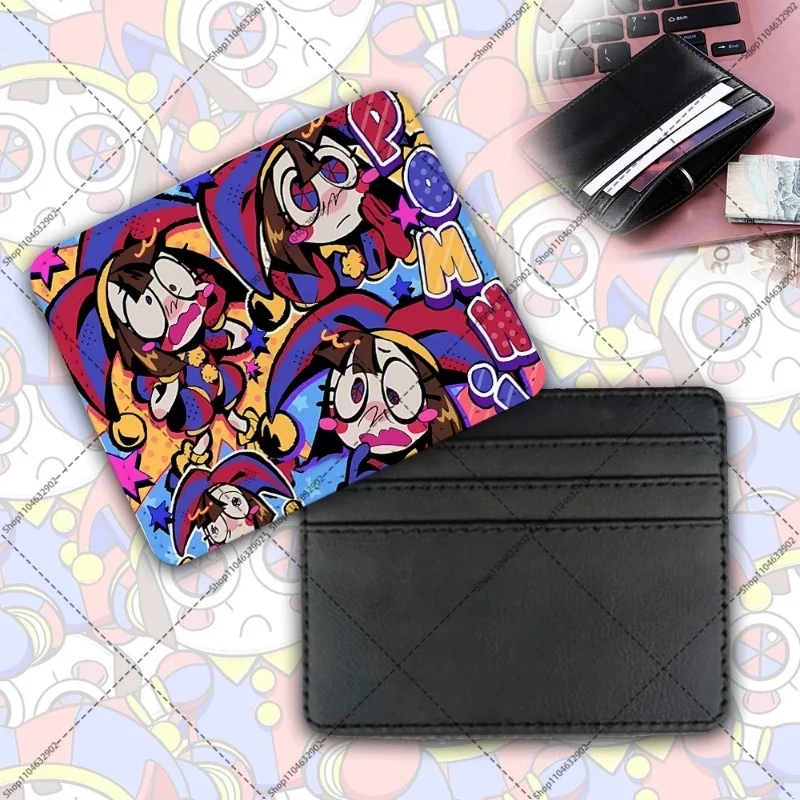 The Amazing Digital Circus Card Holder Wallets Women Men Cartoon Anime Pattern Travel Portable Id Card Holders Purses Party Gift