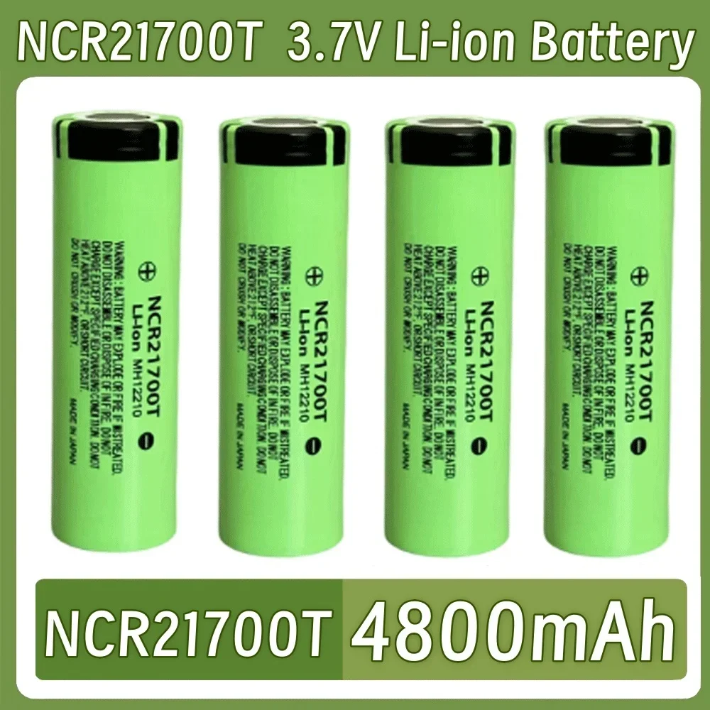 

2024 New NCR21700T 21700 4800mah 3.7V High Capacity Lithium Rechargeable Batteries Cell For Flashlight Power Bank Toys