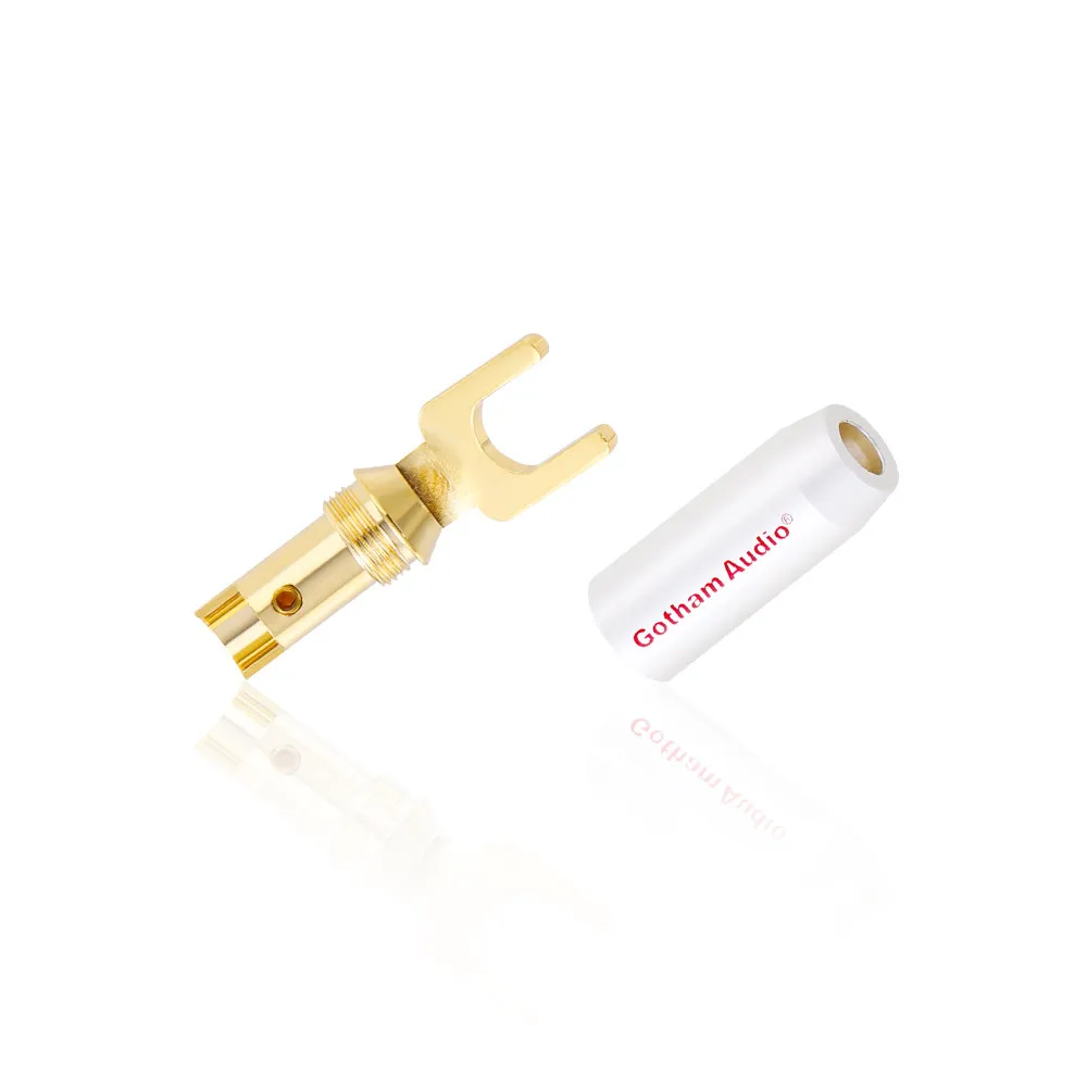 Swiss Gotham Cable Gao Fen GCSPA Series LOCF Copper-plated Gold Hi-Fi Audio Speaker Wire Y Plug