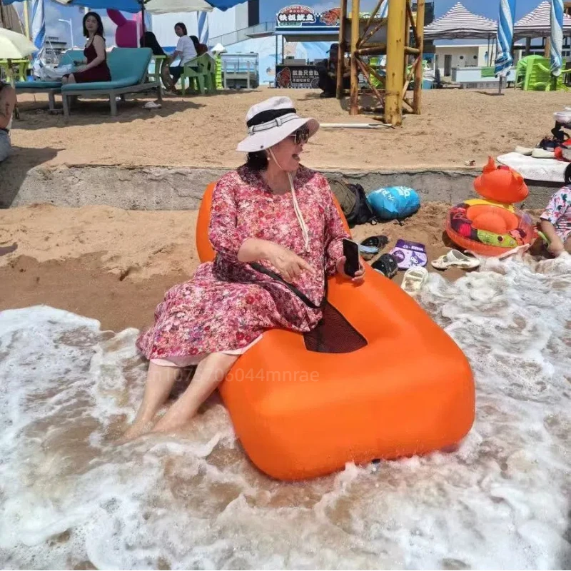 Outdoor Inflatable Sofa, Amphibious Camping Single Portable Air Cushion, Outdoor Camping Music Season Mattress