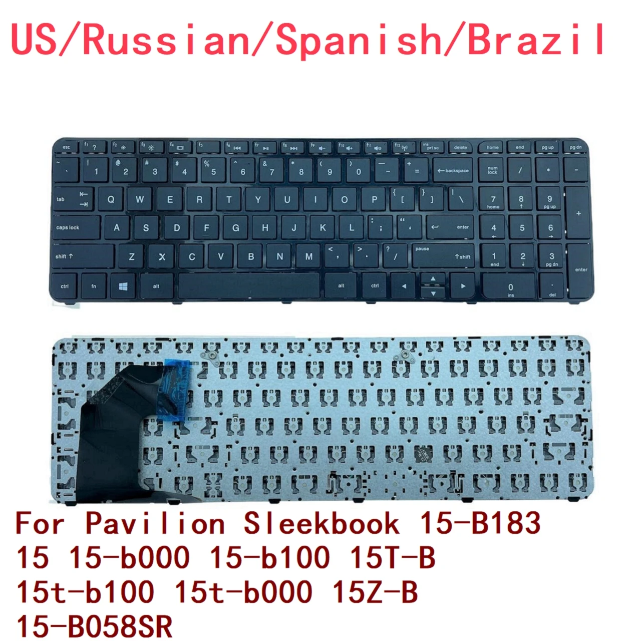 

Русская, испанская, Бразильская клавиатура для HP Pavilion Sleekbook 15-B183 15 15-b000 15-b100 15T-B 15t-b100 15t-b000 15Z-B 15-B058SR