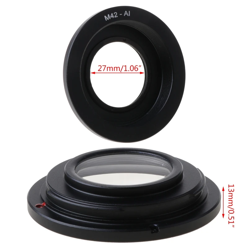 M42 Lens to for Nikon AI Mount Camera Adapter Ring with Infinity Focus Glass Kit