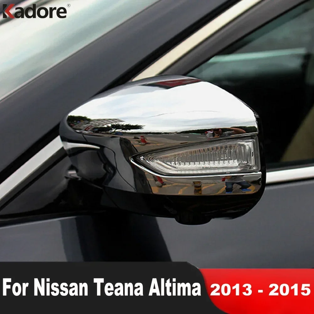 For Nissan Altima Teana L33 2013 2014 2015 Chrome Car Rearview Mirror Cover Trim Side Wing Mirrors Cap Frame Overlay Accessories