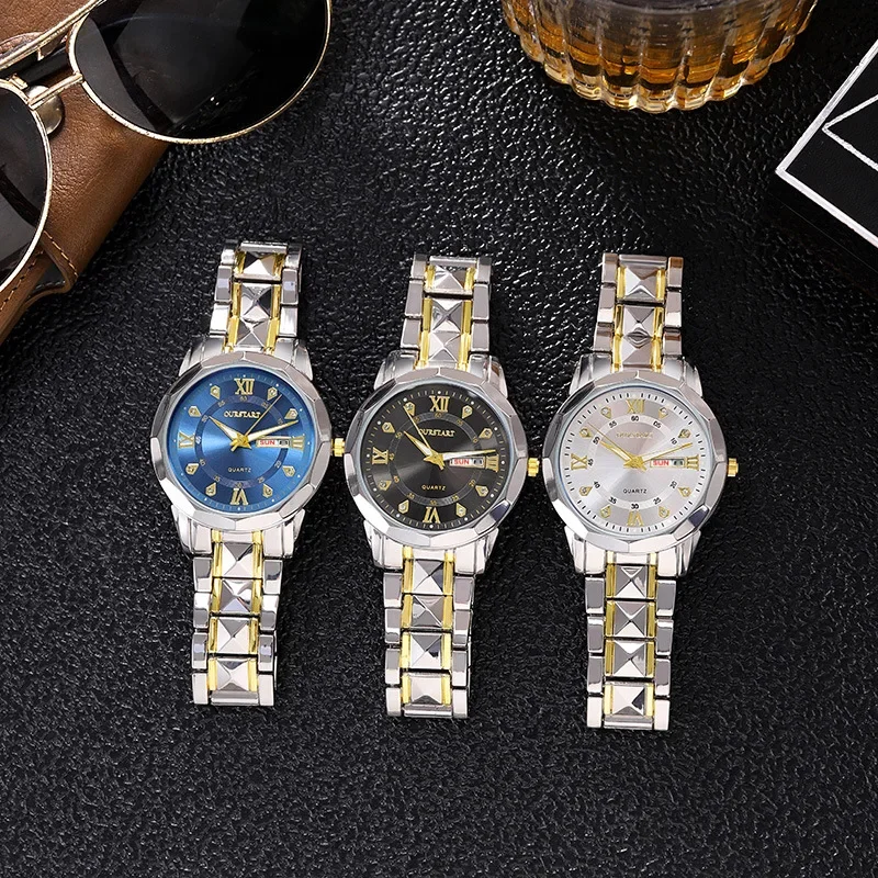 2024 Luxury Men Watch High Quality Waterproof Luminous Men's Wristwatch Date Week Man Watches Quartz Clocks Classic Business