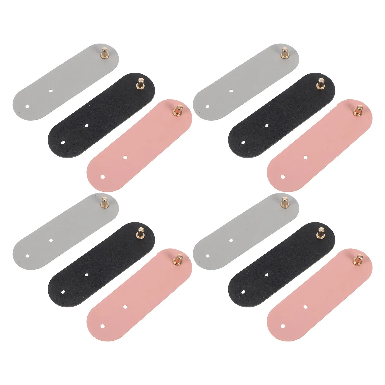 

12Pcs PU Cord Organizer Straps Reusable Cable Management Winder for USB Charging Cables Headphone Earphone Power Cords