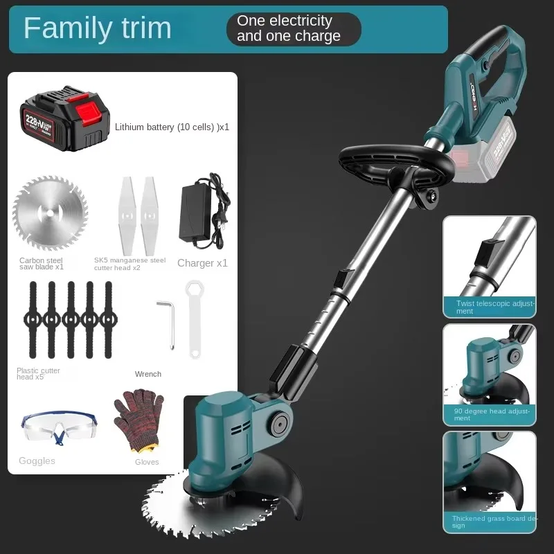 21 فولت فرش جزازة العشب اللاسلكية 9 بوصة عرض القطع خفيفة الوزن قاطع العشب الكهربائي للمنزل حديقة المنزل ساحة DIY بها بنفسك استخدام