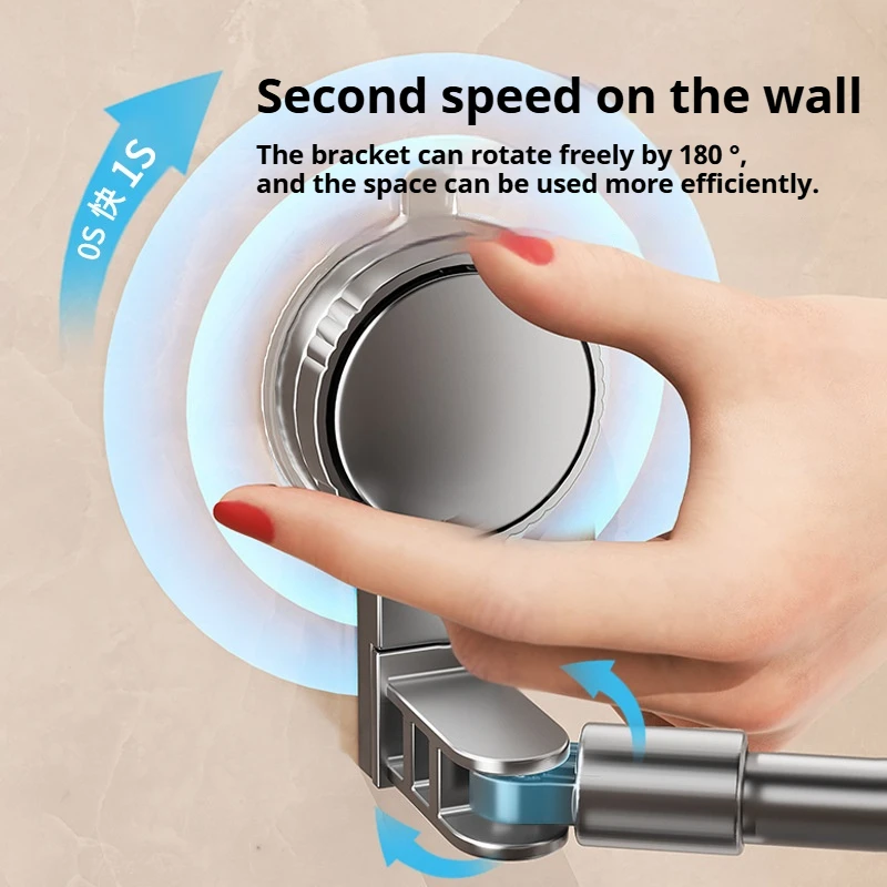 Stretchable Towel Rack Suction Cup Towel Bar Holder Without Drilling Hole Wall Mounted  Towel Rack Kitchen Pot Cover Rack