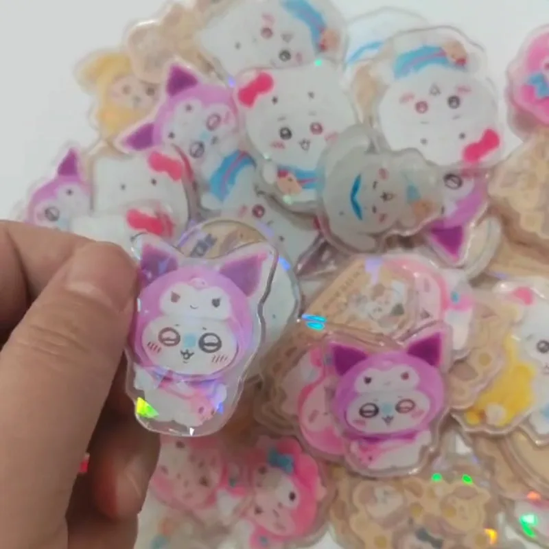 

popular anime Chiikawa letter acrylic patch cute ちいかわ usagi handmade DIY keychain brooch hair clip jewelry accessories materials