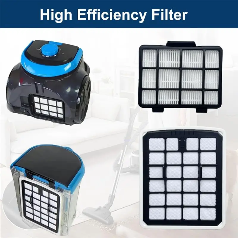 AEE8-HEPA Replacement Filters For Eureka NEN180/NEN186BL Bagless Canister Vacuum Cleaners -Dust Cup Filters +HEPA Filters