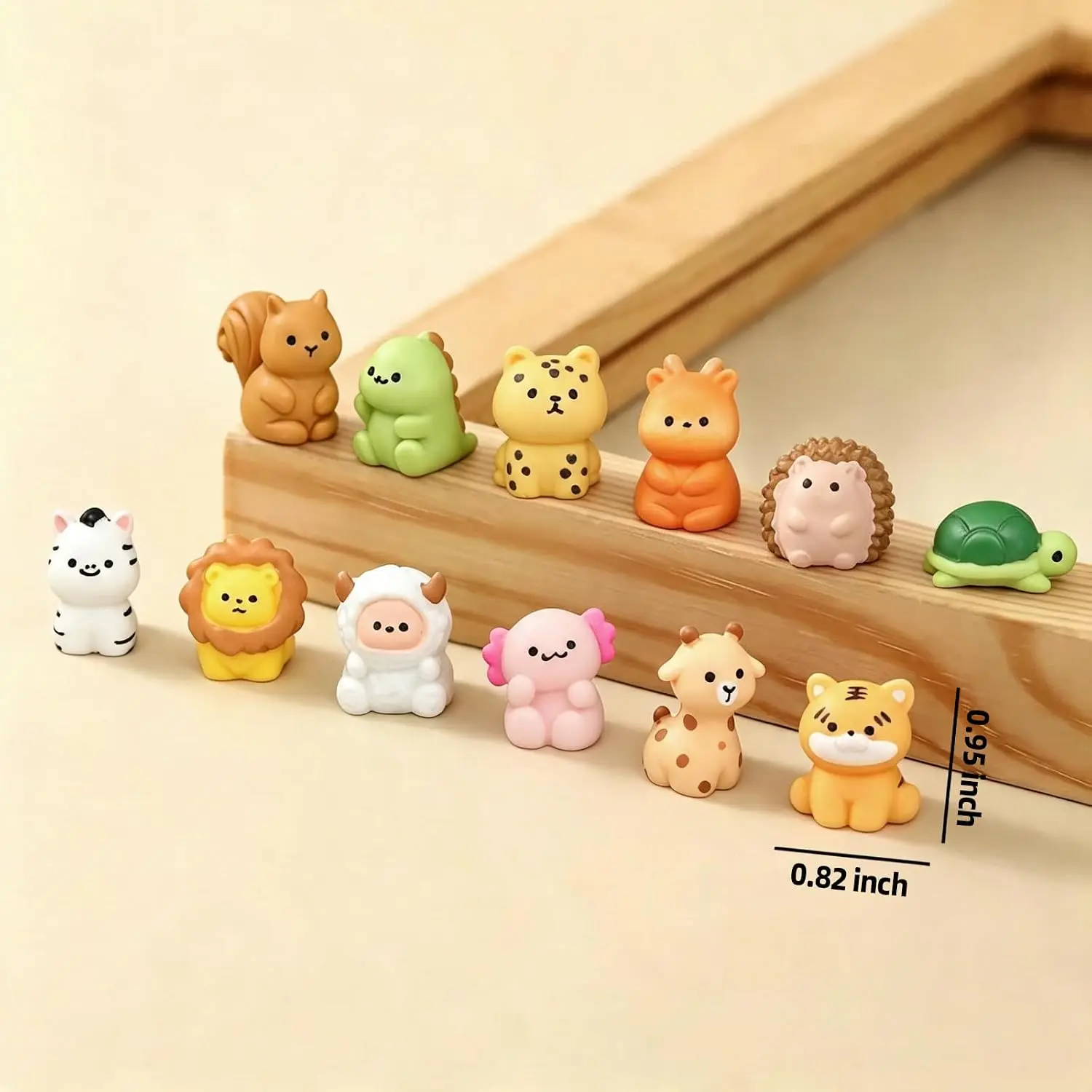 20Pcs Mini Resin Animal Figurines Cute Miniature Figures Fairy Garden Kit Scene Accessories Dollhouse Desk Pets Decor Trinkets
