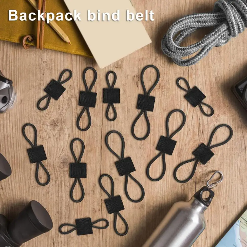 Stretchy Backpack Webbing Backpack Webbing Set 12pcs Hiking Backpack Webbing Clips for Gear Holder Elastic Binding Ribbon