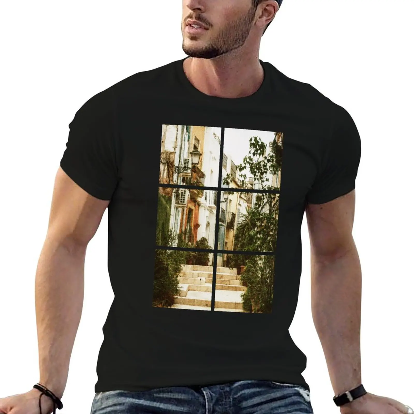 Camiseta Alicante Espanha, camiseta masculina de designer, camisetas gráficas masculinas, pacote de camisetas de algodão