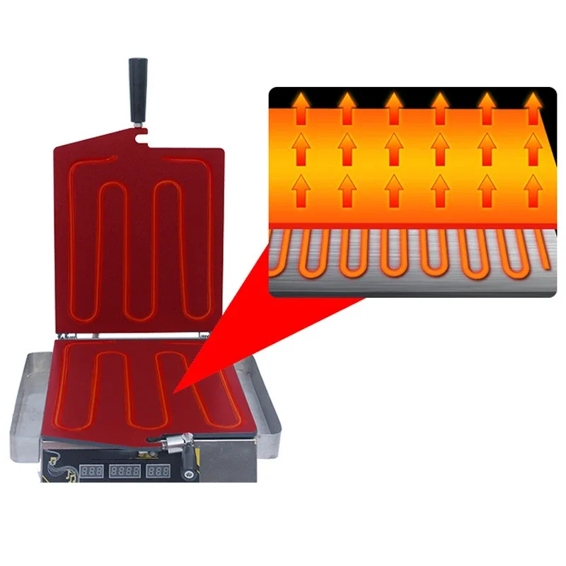 

Популярная коммерческая машина для вафель с ископаемыми креветками, закусочная, сушеные морепродукты, пирог, блины, пароварка 2,4 кВт