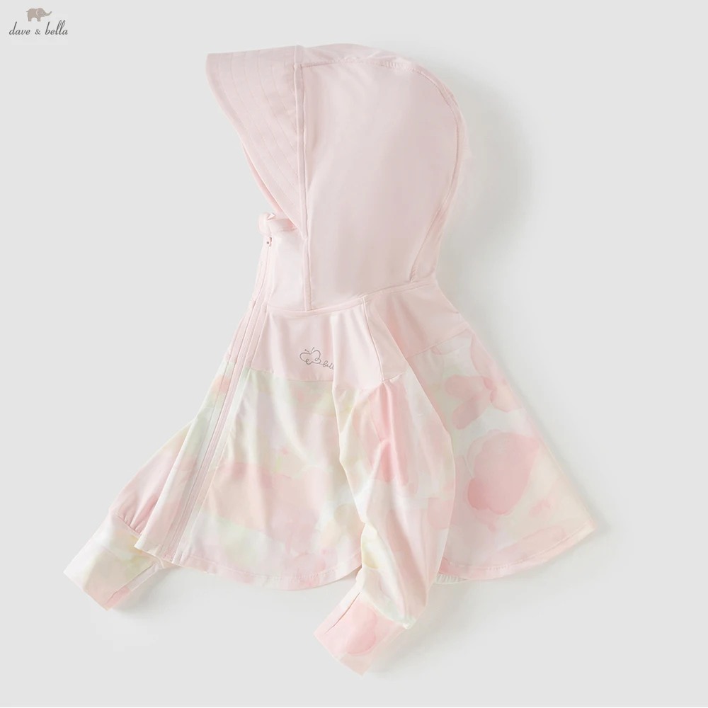 Dave Bella Girls Summer Cool Sunproof Jacket for Children Beach Outdoor Outerwear Kids Clothing Coat DB2261348