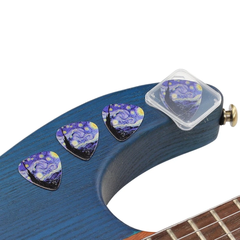 3Pcs Creative Starry Guitar Pick Thin And Heavy Pick Set Acoustic Guitar Plectrums Musical Instrument Accessories