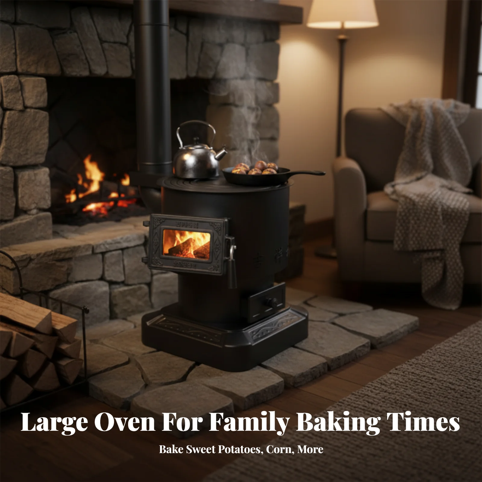 

Многотопливная чугунная печь