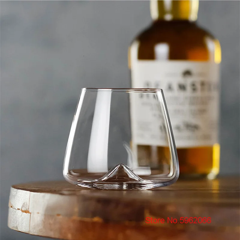 Minimalist Design Crystal Swirl Liqueur Cognac Glass Whiseddy Eddy Whisky Rock Creative Whiskey Tumbler Dessert Cup Glassware