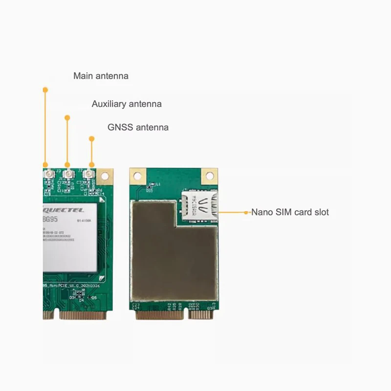 Quectel BG95-M3 MiNi PCIE LTE LWPA Module With Nano SIM Card Support GNSS 4G Compatible BG96