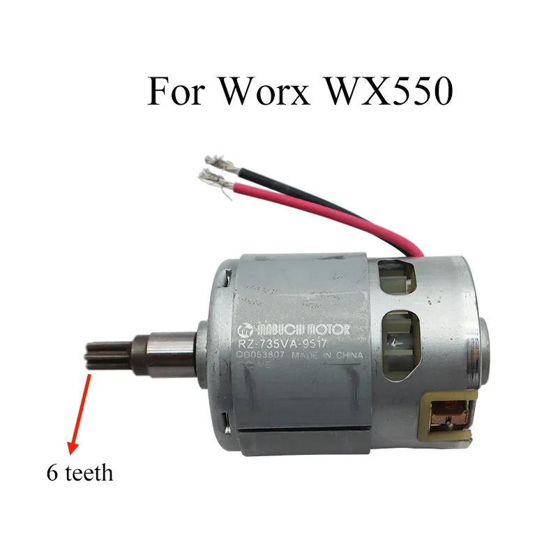 6 Teeth Original Brushless Motor Accessory Components for Worx WX550 Electric Power Tool Maintenance Parts Spare Accessories