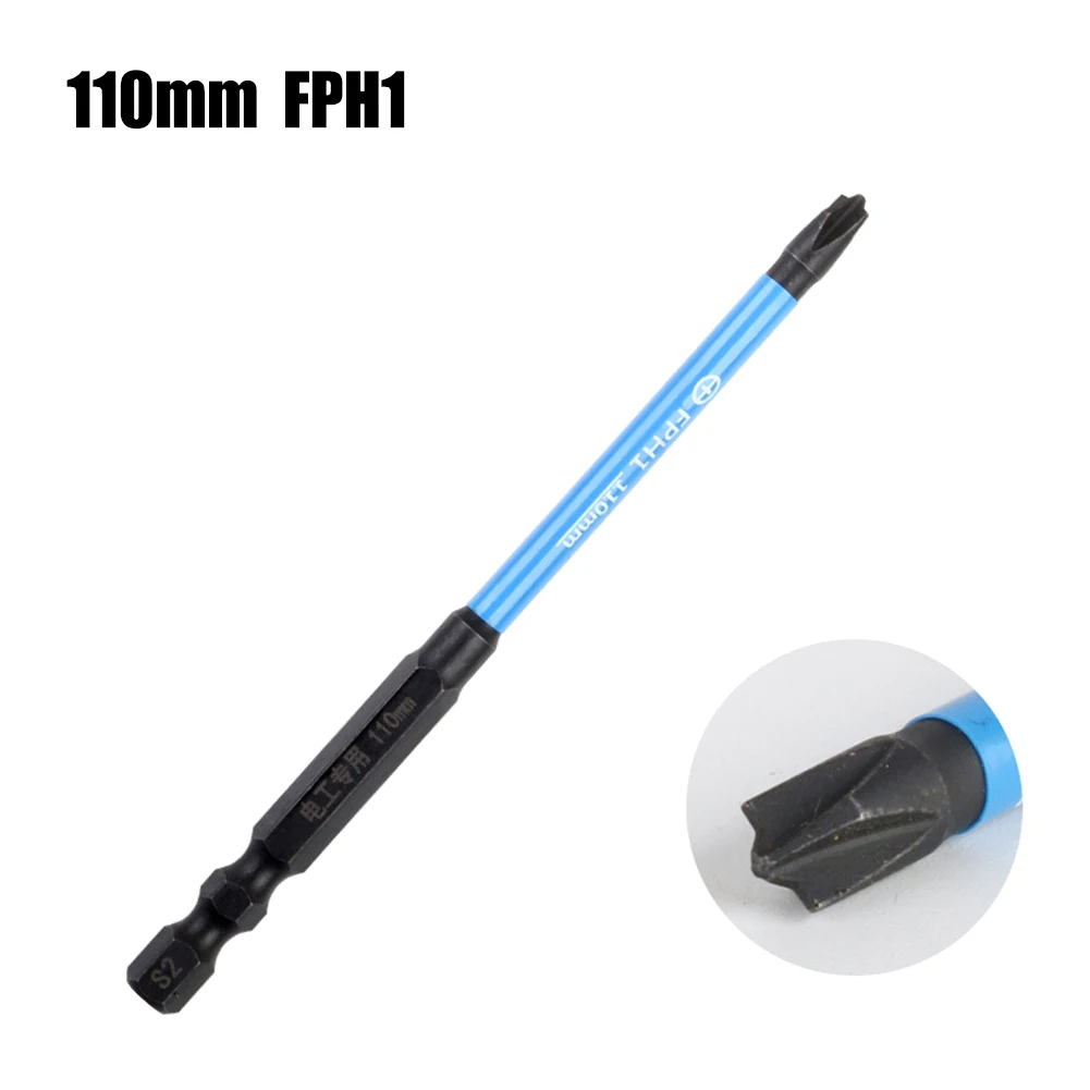 3pcs 110mm Special Magnetism Cross Screwdriver Bit Alloy Steel Batch Head Nutdrivers FPH1 FPH2 FPH3 For Socket Switch Power Tool