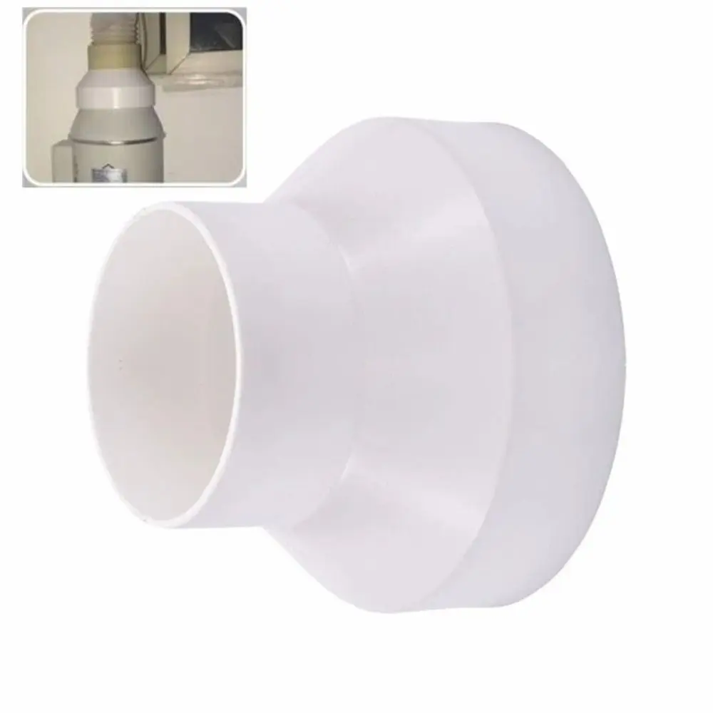 ABS Adapter Ducting Connector Portable Exhaust Pipe Reducer Adapter Practical Ventilation Pipe Fittings Variable Diameter Pipe