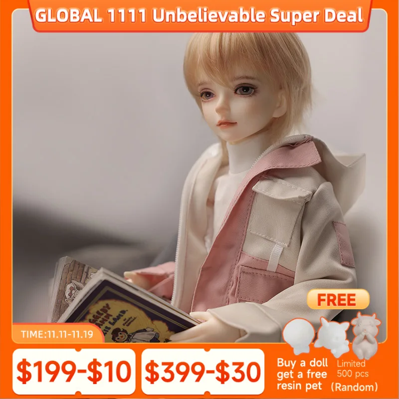 

Senlwin BJD Doll 1/4 Minifee A Line Boy Reborn Dolls Pink Cargo Style Full set Kids Gift For Children OUENEIFS